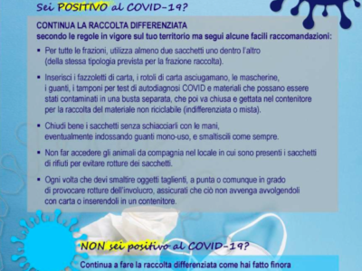 Anche chi è positivo al Covid continua a fare la raccolta differenziata